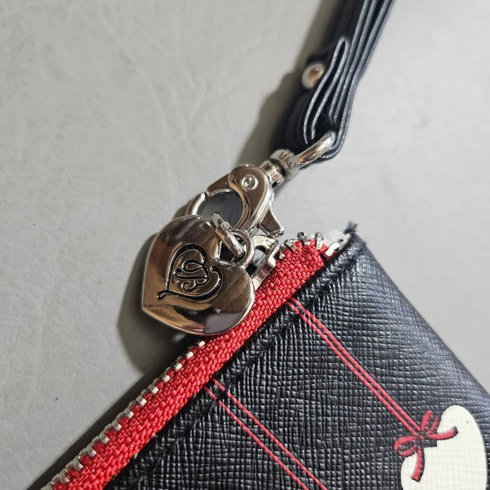 Brighton Christmas Ornament Wristlet Love Notes Joy Peace Love Holiday Pouch Bag